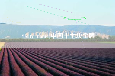 恩施中国十七块金牌