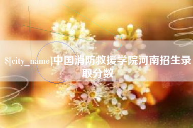 恩施中国消防救援学院河南招生录取分数