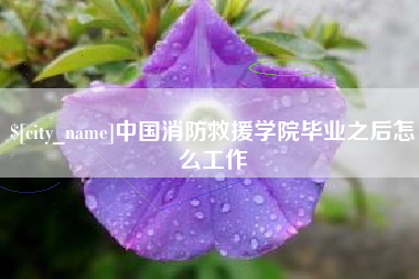 恩施中国消防救援学院毕业之后怎么工作