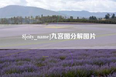 恩施九宫图分解图片