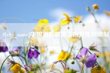 恩施中国消防救援学院有年龄限制吗