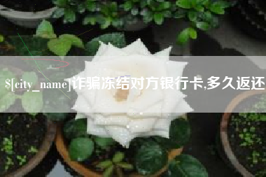 恩施诈骗冻结对方银行卡,多久返还