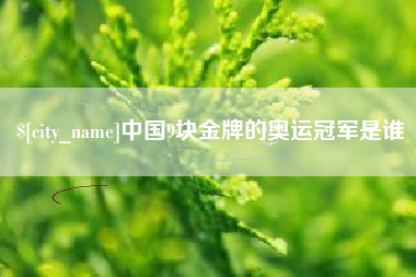 恩施中国9块金牌的奥运冠军是谁