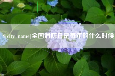 恩施全国消防日是每年的什么时候
