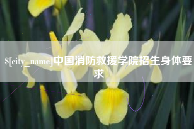 恩施中国消防救援学院招生身体要求