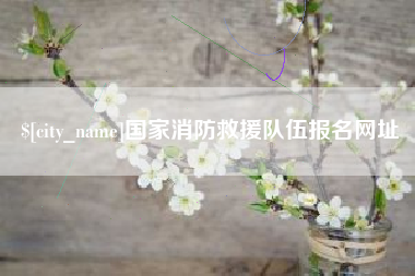 恩施国家消防救援队伍报名网址