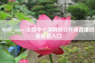 恩施全国中小学消防公开课直播回放观看入口