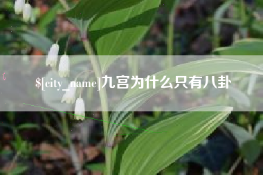 恩施九宫为什么只有八卦