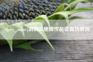 恩施消防设施操作员证真伪查询