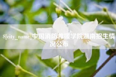 恩施中国消防救援学院湖南招生情况公布