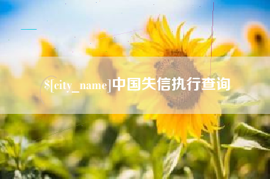 恩施中国失信执行查询