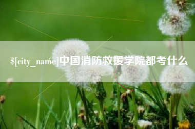 恩施中国消防救援学院都考什么