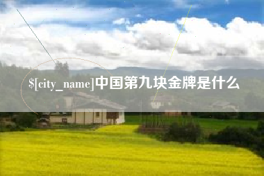 恩施中国第九块金牌是什么