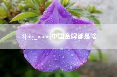 恩施中国金牌都是啥