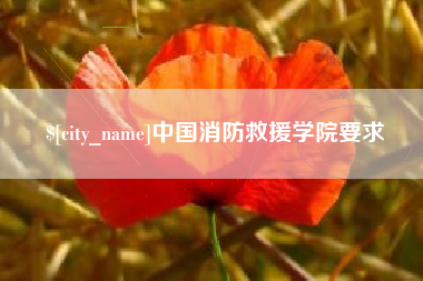 恩施中国消防救援学院要求