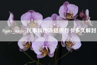 恩施民事纠纷冻结银行卡多久解封