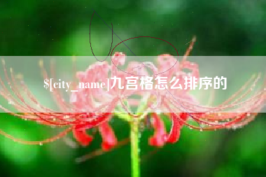 恩施九宫格怎么排序的