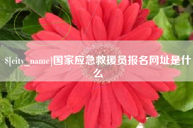 恩施国家应急救援员报名网址是什么