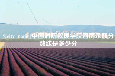 恩施中国消防救援学院河南录取分数线是多少分