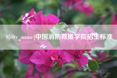 恩施中国消防救援学院招生标准